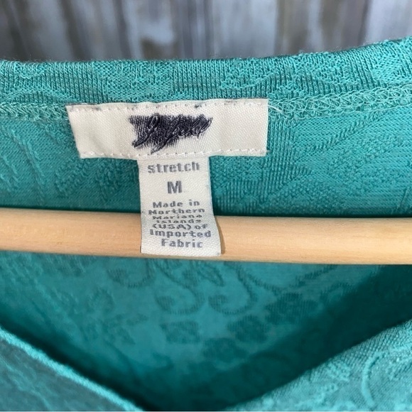 J. Jill Teal Stretch Blouse - Picture 5 of 5